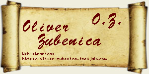 Oliver Zubenica vizit kartica